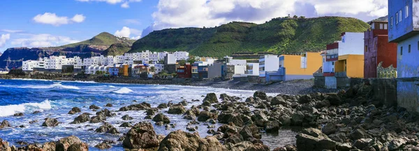Beautiful coastal village El Roque en El Pagador de Moya in Gran Canaria — стокове фото
