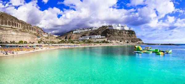 Las mejores playas de Gran Canaria - hermosa Playa de los amadores . — Foto de Stock