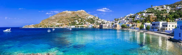 Verbazingwekkende Griekenland serie - pittoresk klein eiland Leros, Dodekanesos. — Stockfoto