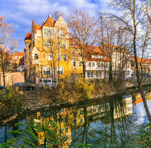 Golden autumn in Germany . landmarks of Bavaria- beautiful town . — Stock Photo, Image