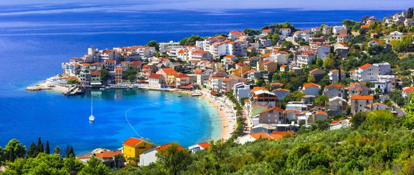 Mooie stranden en dorpen van Kroatië, Igrane. — Stockfoto