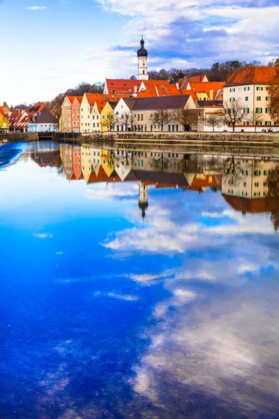 Reisen Bayern Deutschland Landsberg Lech Schöne Altstadt Über Dem Lech — Stockfoto