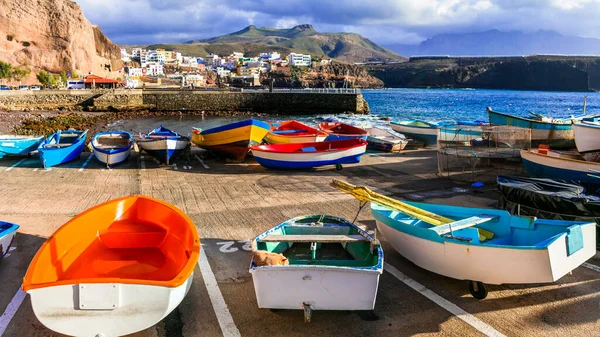 Travel Grand Canary Island Traditional Fishing Village Puerto Sardina Old — Stock Photo, Image