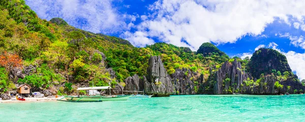 Tropikal Doğa Eşsiz Palawan Adasının Egzotik Güzelliği Büyülü Nido Filipinler — Stok fotoğraf