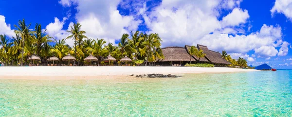 Maravilloso Paisaje Natural Idílico Playa Tropical Isla Mauricio Morne — Foto de Stock