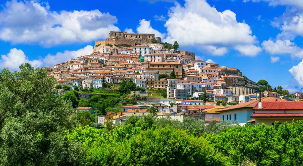 Scénické Středověké Vesnice Borgo Kalábrie Rocca Imperiale Provincii Cosenza Itálie — Stock fotografie