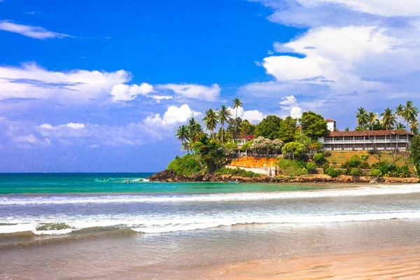 Exotische Tropische Vakanties Rustige Mooie Stranden Van Sri Lanka Eiland — Stockfoto