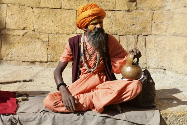 Les Sadhu Vieille Ville Jaisalmer Rajasthan Février 2013 Inde — Photo