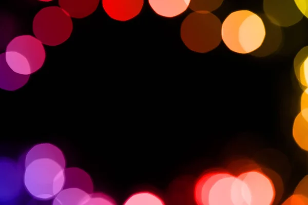 Renkli ışıkların Noel çerçeve — Stok fotoğraf