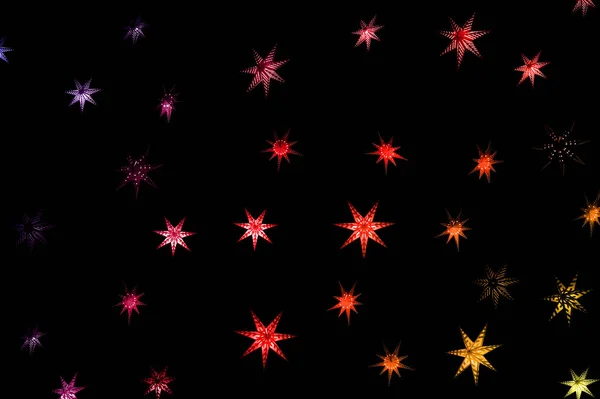Estrelas de Natal em um fundo escuro — Fotografia de Stock