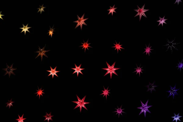 Christmas stars on a dark background — Stock Photo, Image