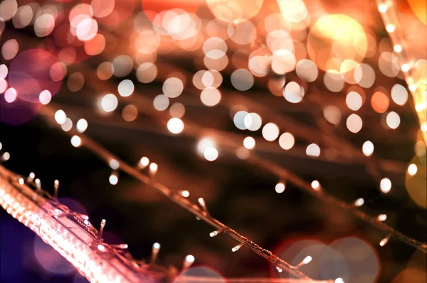 Ghirlande astratte di luci di festa — Foto Stock