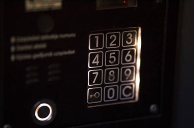 Erişim kodu kilidi siyah