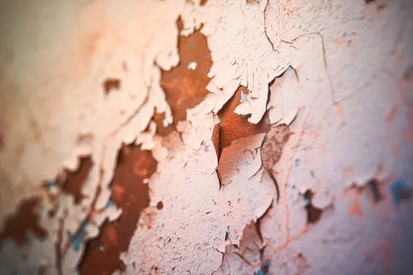 Parete intonacata con vernice peeling — Foto Stock