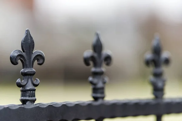 Cercas de ferro forjado, decorações — Fotografia de Stock