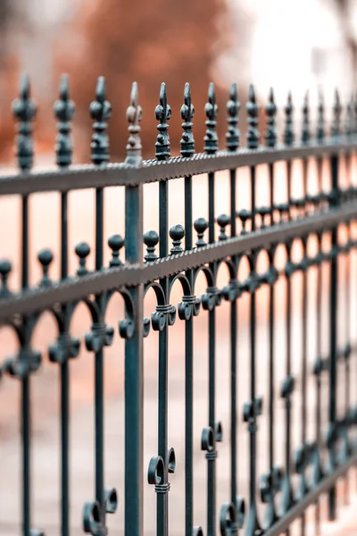 Metall smidesjärn staket — Stockfoto