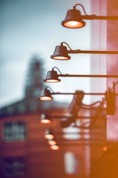 lighting fixtures on the building