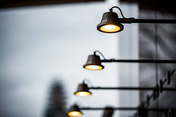 lighting fixtures on the building