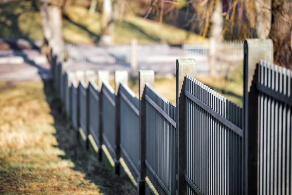 Metal fence on the hill