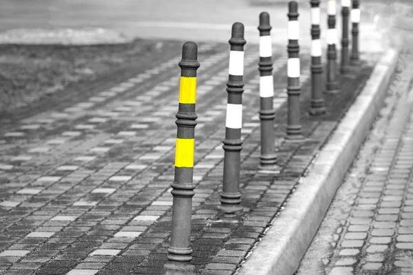 Cast iron fence posts — Stock Photo, Image