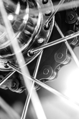 Bisiklet zincir arka tekerlek ile Sprocket