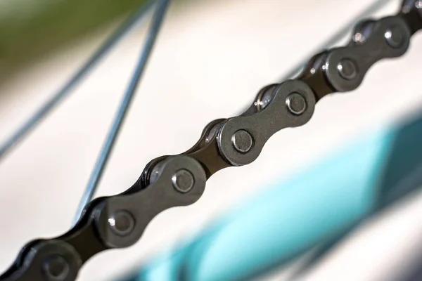 Metal dark Bicycle chain — Stock Photo, Image