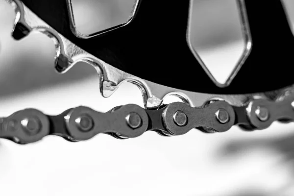 Metal dark Bicycle chain — Stock Photo, Image