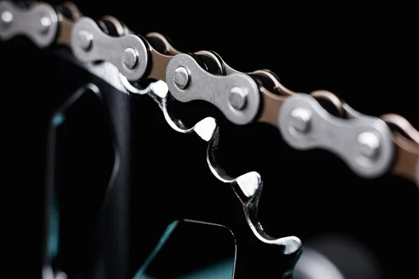 Metal Dark cykel kedja — Stockfoto