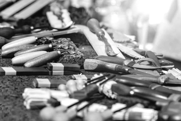 Hand tools for wood processing — Stock Photo, Image