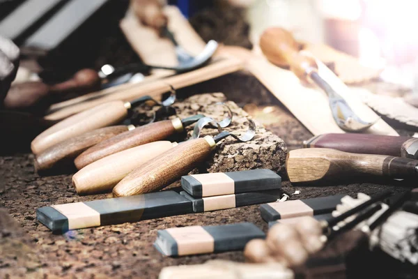 Handwerkzeuge für die Holzbearbeitung — Stockfoto