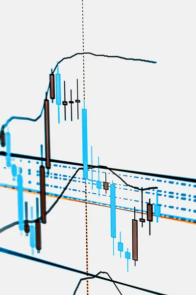 가격 차트 일본 촛불 스틱 차트 — 스톡 사진
