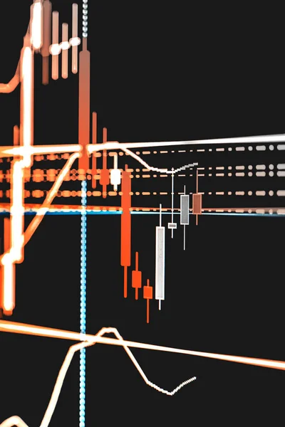 Az ár chart japán gyertya Stick térképek — Stock Fotó