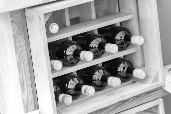 Many bottles of alcohol — Stock Photo, Image