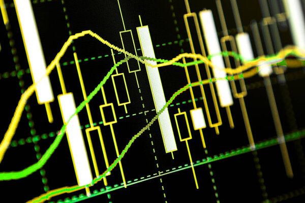 The price chart Japanese candle stick charts