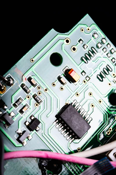 Een close-up microchip — Stockfoto