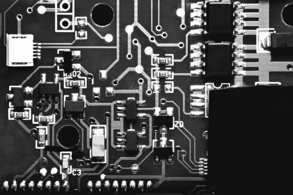 Een close-up microchip — Stockfoto