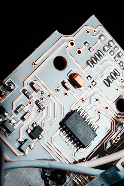 Yakın çekim bir mikroçip