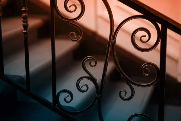 Forged metal railing — Stock Photo, Image