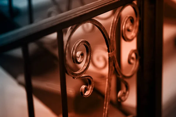 Forged metal railing — Stock Photo, Image