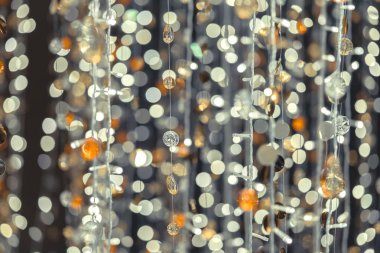 Bokeh arka plan ve mücevher Len 85 tarafından Noel ışıkları mm. süslemek için a neşeli Noel ve a mutlu yeni yıl kutlamak.