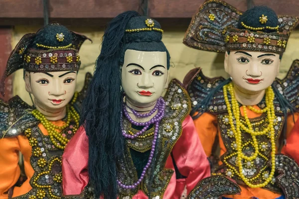 Marionnettes Artisanales Traditionnelles Vendre Dans Ancienne Pagode Bagan Myanmar — Photo
