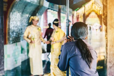Myanmar düğün fotoğrafçılığı.