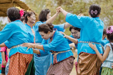 KANCHANABURI, THAILAND - 12 Ağustos: Tayland kültürleri 