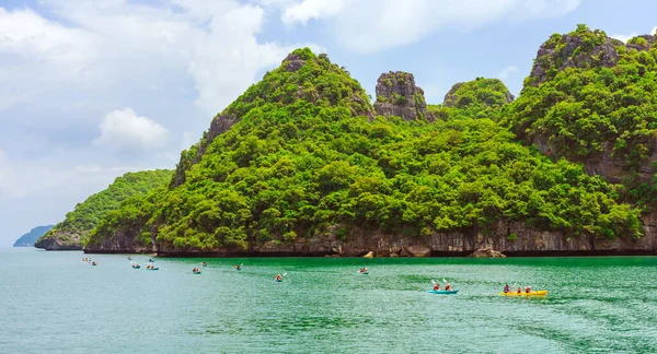 Ang Thong Marine Park Samui Tailandia Octubre 2019 Turistas Navegando — Foto de Stock