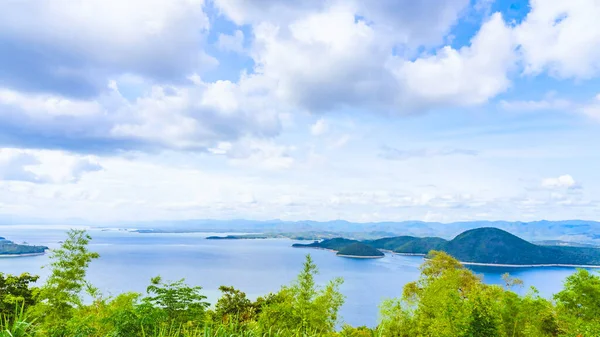 Hermosas Vistas Panorámicas Naturaleza Con Gran Embalse Sobre Presa Srinagarind —  Fotos de Stock