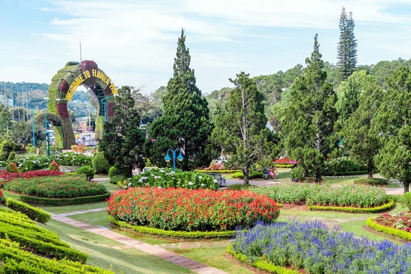 Dalat Vietnam Abril 2019 Hermoso Paisaje Del Famoso Parque Flores — Foto de Stock