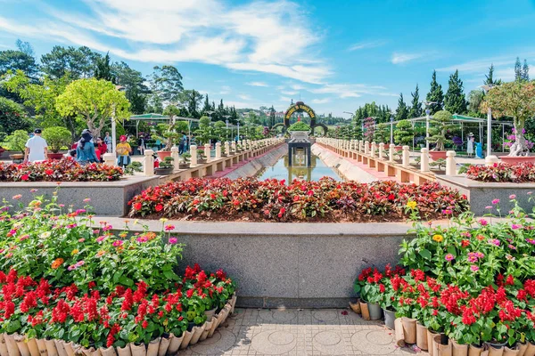 Dalat Vietnam Abril 2019 Hermoso Paisaje Del Famoso Parque Flores — Foto de Stock