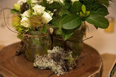 Düğün resepsiyon masa dekorasyon detay