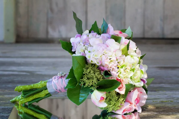 Bouquet Sposa Floreale Fiori Color Pastello — Foto Stock