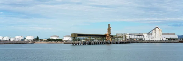Infraestructura Del Muelle Portuario Una Ciudad Australiana Que Exporta Azúcar — Foto de Stock